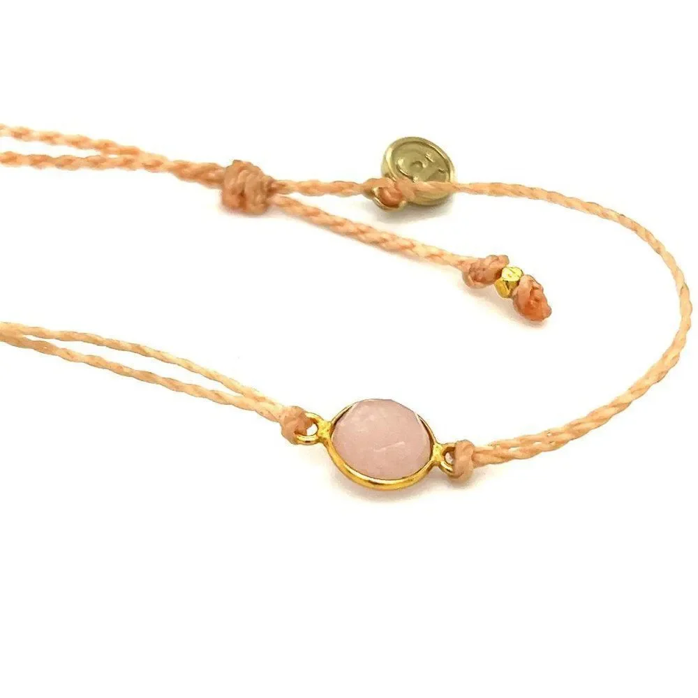 Pura Vida Pink Quartz Bracelet‎
